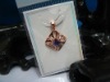 Wholesale noble 925 sterling silver gold filled charms w/CZ jewel