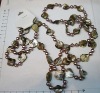 Wholesale charm and fashion assorted faceted pearl and shell beads designer long costume bead necklaces