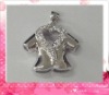 Wholesale 2011 Unique Baby Clothes CZ Charm in 925 Sterling Silver