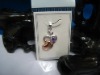 noble 925 sterling silver gold filled charms w/CZ jewel