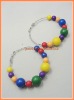 Wholesale Hoop earring with multi-color bead