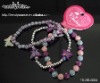 Wholesale FASHION STRETCH BEADED BRACELET SET FOR KIDS IN 7.5 "