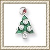 Enameled With CZ Christmas Tree Charm