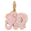 C627 zoo elephant enamel clip on clasp charm