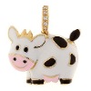 Wholesale C625 farm cow enamel clip on clasp charm