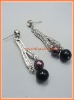 Wholesale Pendant earring dangle 2 beads fashion alloy jewelry