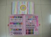 Wholesale stationery set with 86pcs spare parts packed with lovely colour box