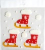 Wholesale fancy boots for christmas decoration window self- adhesive in TPR jel stickers