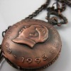 Wholesale [HB9003A] Men Unisex Mao zedong antique Pocket Watch Quartz Movment with pocket watch chain
