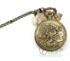Wholesale European Mens Relief Dragon Chain Watch Pocket Watch p-019