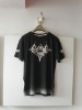 Wholesale black cotton print t-shirt