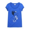 Wholesale 100% cotton plain women t shirt