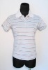 Wholesale 100% cotton yarn dyed with striped women t-shirt
