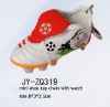 football shoes keychain with watch