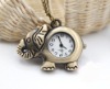 Wholesale Fashion vivid alloy elephant pocket watch necklace