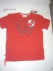 Wholesale red cotton print t-shirt