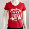 Wholesale red short sleeve womens t-shirt