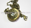 Wholesale Vintage Antique Bronze Hollow-out Pendant Watch Necklace