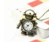 Wholesale new arrival copper coated robot pocket watch necklace/gift/pendent watch
