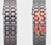 Factory direct supply 2010 Newest fashion Lava style iron samurai red light metal LED watch