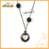 Wholesale Fashion Alloy Unique Chain Heart Pendant Quartz Watch Necklace D00561o