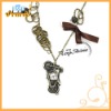 Fashion Alloy Unique Chain Motorcycle Pendant Quartz Watch Necklace D00564o