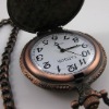 Wholesale [HB9003G] Men antique cupreous Style Bronze Quartz Pocket Watch with chain