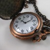 Wholesale [HB9003F]Free shipping Men antique cupreous Carp Style Bronze Quartz Pocket Watch with metal chain