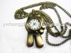 Wholesale Vintage Antique Bronze Fancy Hand Necklace Pendant Quartz Watch