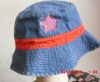 Wholesale child jean sun bucket cap