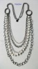 Wholesale fashion multi chains with pearl necklace jewelry