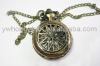 Wholesale Vintage Antique Bronze Locket Hollow out Pendant Watch Necklace