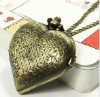 Wholesale Fashion Jewelry-New Style Antique Love Heart Lovers Pendent Watch Necklace