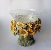 Wholesale polyresin sunflower glass tray