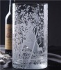 Sandblasting Christmas gift glass vase