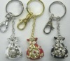 Fashion Metal Swaroski Rhinstone Enamel Vase Key Chain , Key Ring SY11433