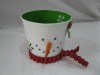 Wholesale Metal Snowman planter