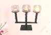 Wholesale (candelabra) black metal candle holder