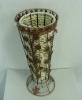 Welded Iron Flower Basket Holder
