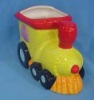 Wholesale Dolomite flower pot with cute train shape popular in American