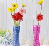 Wholesale PET Foldable Flat Clear Plastic Vases For Flowers