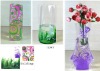 Wholesale jindeli plastic foldable flower vase with beautiful printing