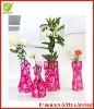 Wholesale Most Welcomed Top Quality Logo Printed Foldable PVC Vase,Plastic Flower Vase