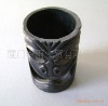 Wholesale PU pen/pencil vase,wooden brush pot