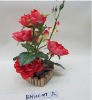 Wholesale Aritificial rose flower with vase