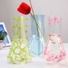Foldable PET Flat Clear Plastic Vase For Flowers