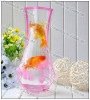 Wholesale new style folding plastic flower vase/plastic vase