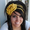 fashion acrylic crochet flower headband