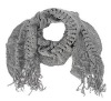 grey crochet scarf