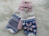 Wholesale Cute stylish crochet snowflake knit gloves